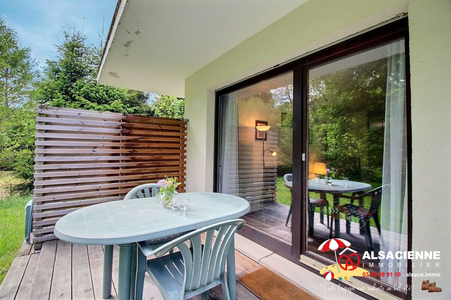 Bel appartement F1 en rez-de-jardin avec terrasse au Hohwald 
