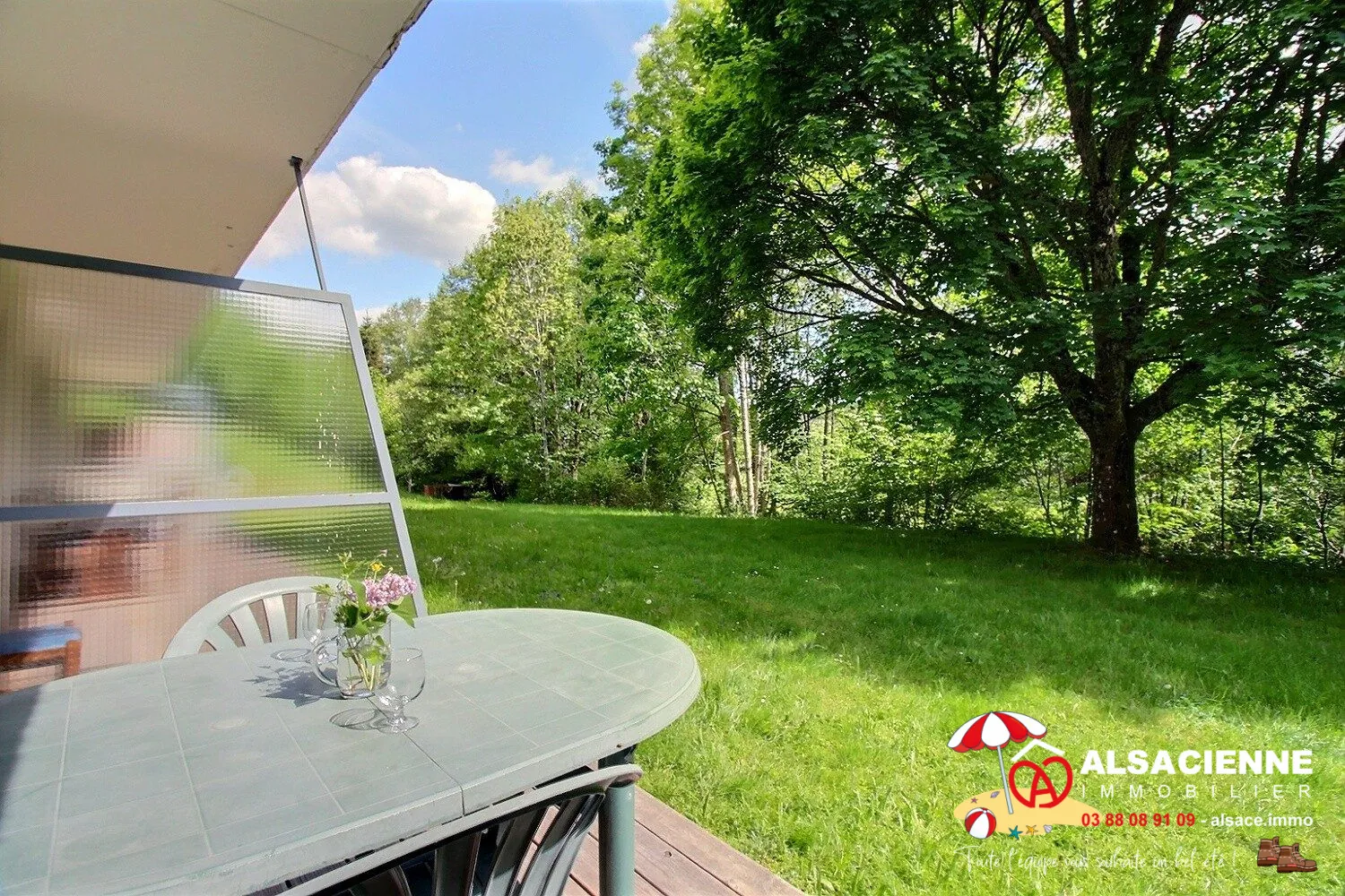 Bel appartement F1 en rez-de-jardin avec terrasse au Hohwald 