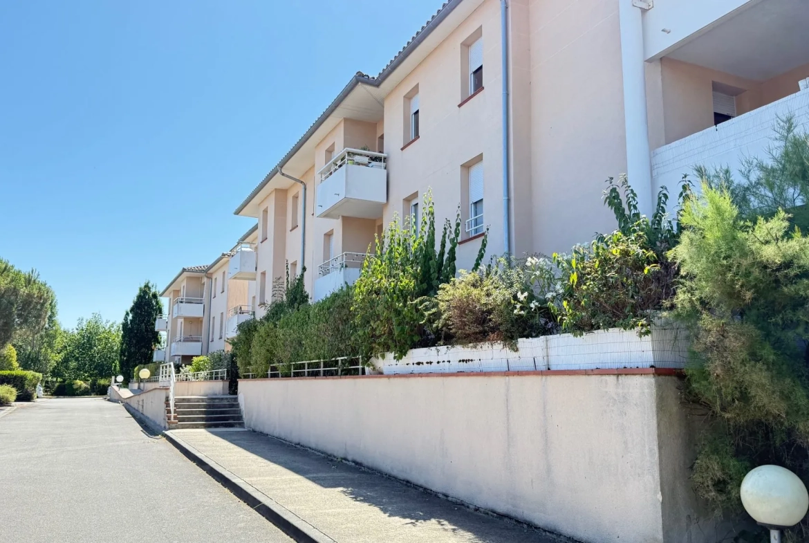 Appartement T2 loué à Colomiers, proche Lycée International, avec piscine et parking 