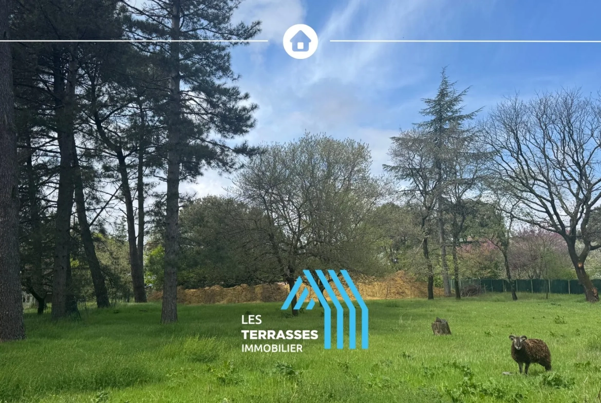 Terrain à vendre à Montélimar avec vue dégagée, environnement boisé et proche commodités 