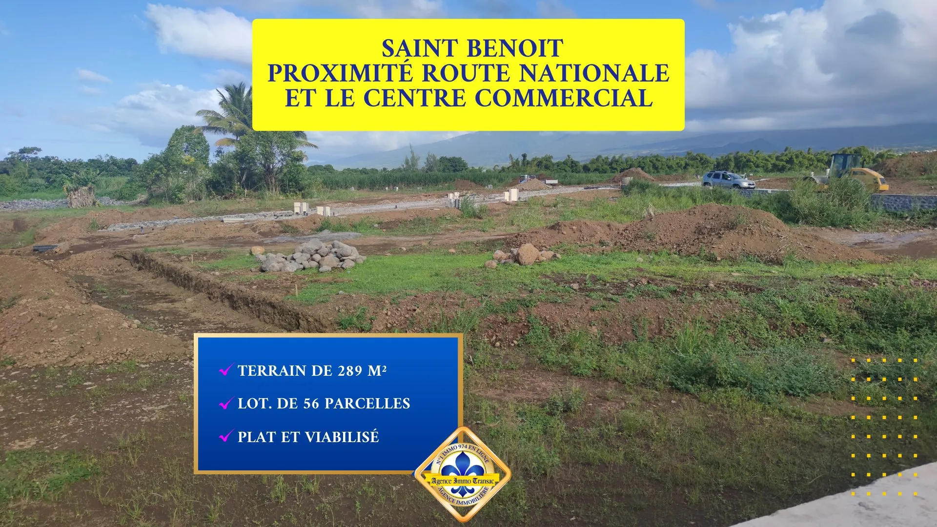 Terrain de 350 m² à Saint-Benoît, constructible et idéalement situé dans un cadre résidentiel calme 