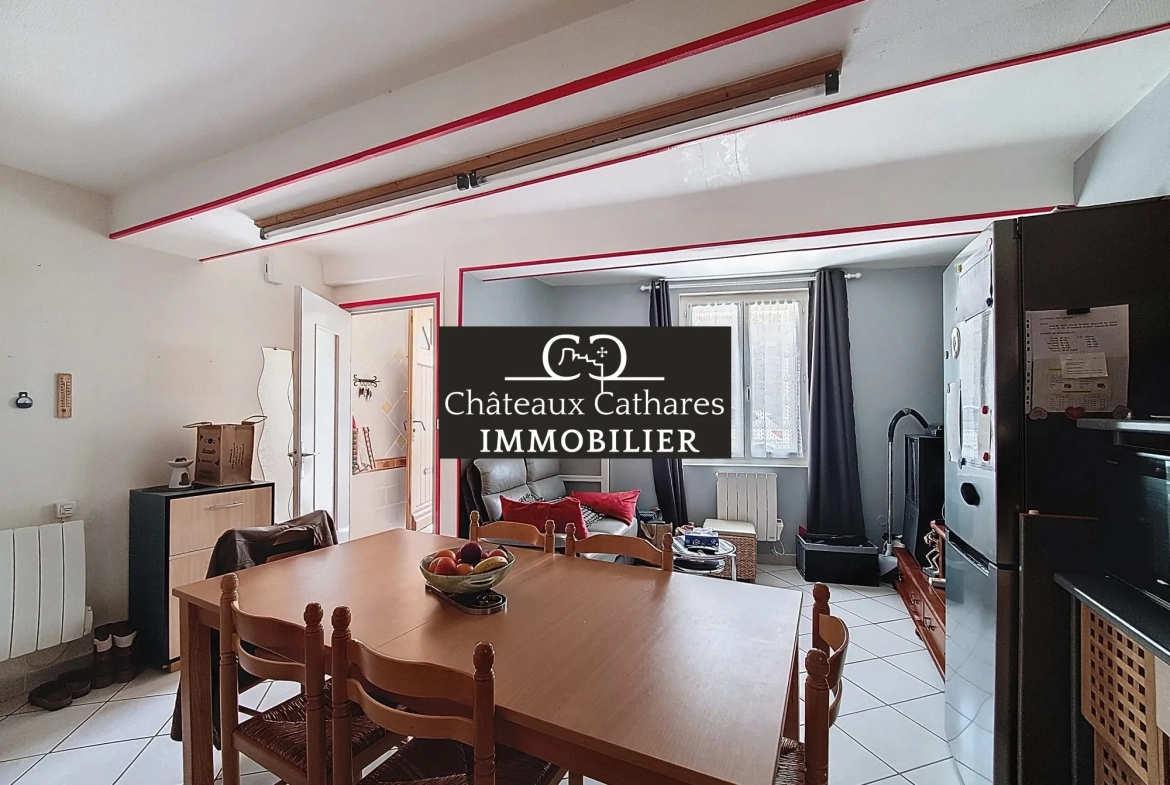 Maison de village ancienne avec remise à Lesquerde - 80 m² 