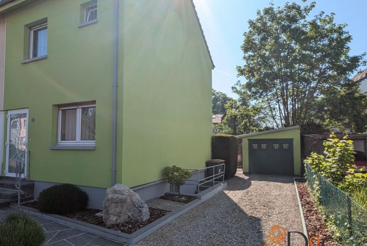 Maison mitoyenne 2 chambres à Mulhouse dans le quartier 'Barbanègre' 