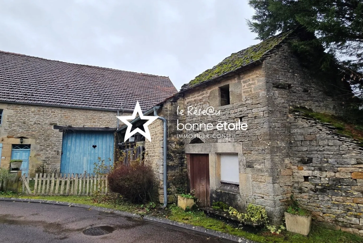 Maison en pierre à rénover à Noidant-le-Rocheux proche de Langres avec dépendances 