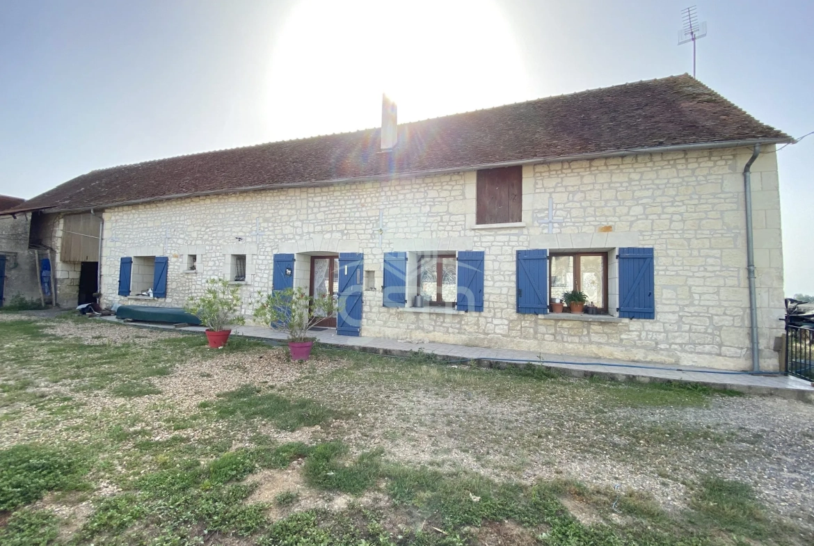 Achat corps de ferme avec dépendances à Pouzay, 2600 m² de terrain 