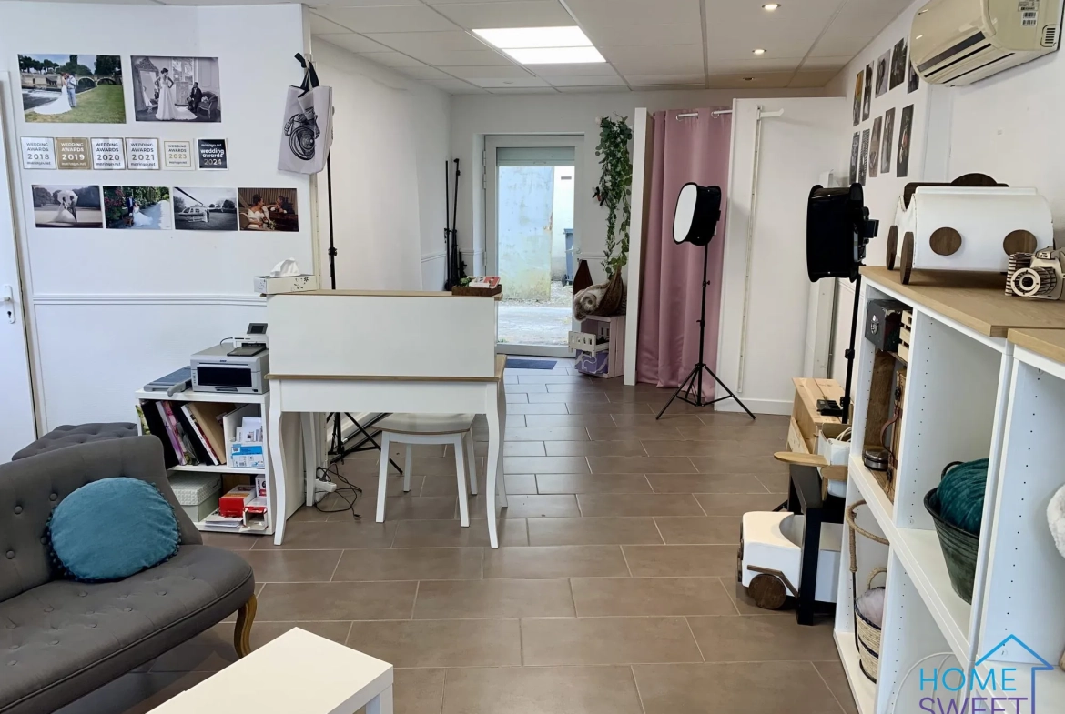 Immeuble de rapport à Sandillon avec local commercial et appartement loué 