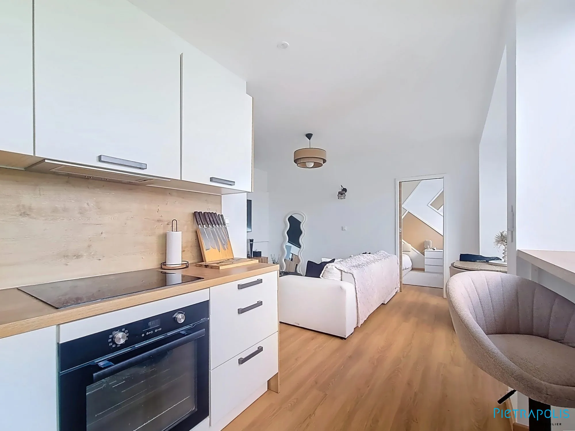 Appartement rénové 1 chambre à Saint-Priest avec cave et parking, lumineux et sécurisé 