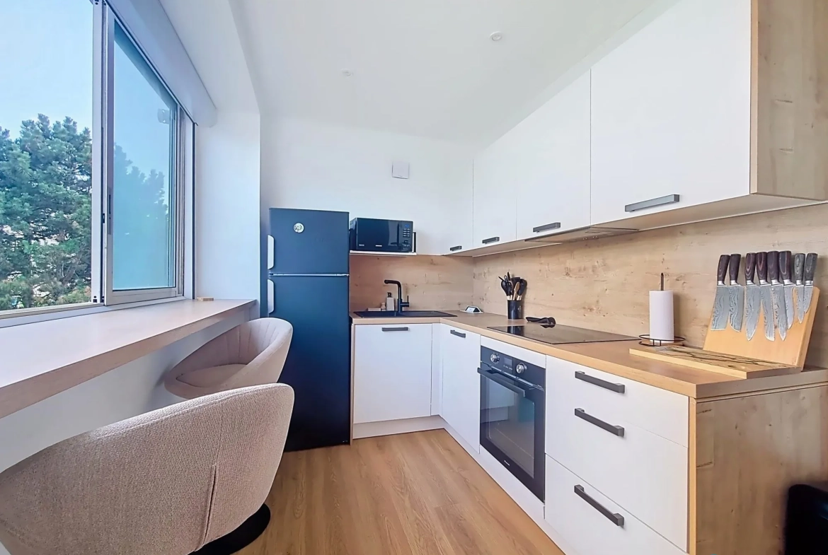 Appartement rénové 1 chambre à Saint-Priest avec cave et parking, lumineux et sécurisé 