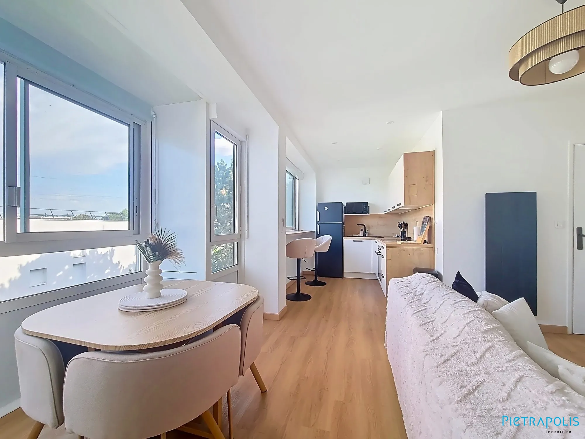 Appartement rénové 1 chambre à Saint-Priest avec cave et parking, lumineux et sécurisé 