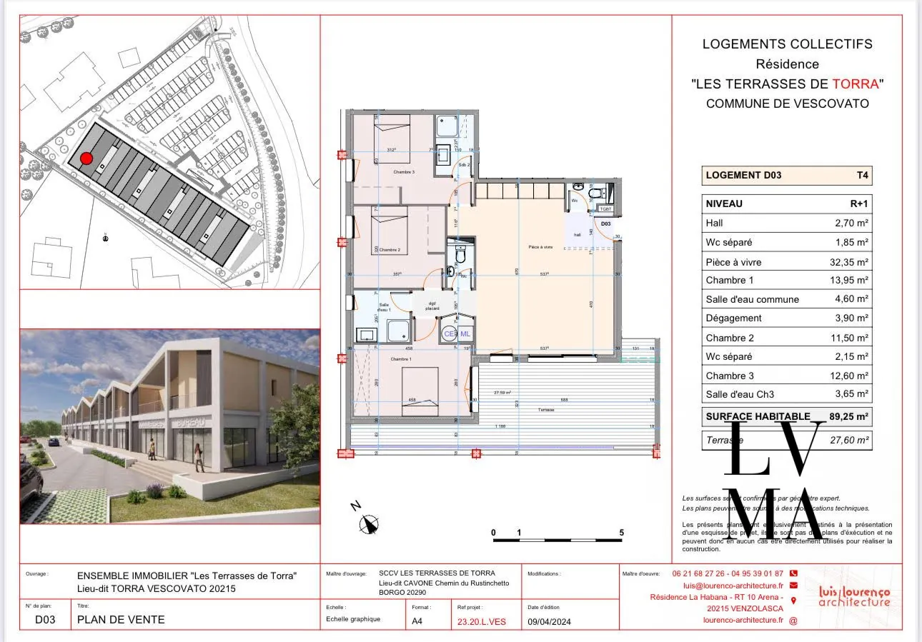 Local commercial récent de 87,5 m² à Vescovato dans résidence moderne 