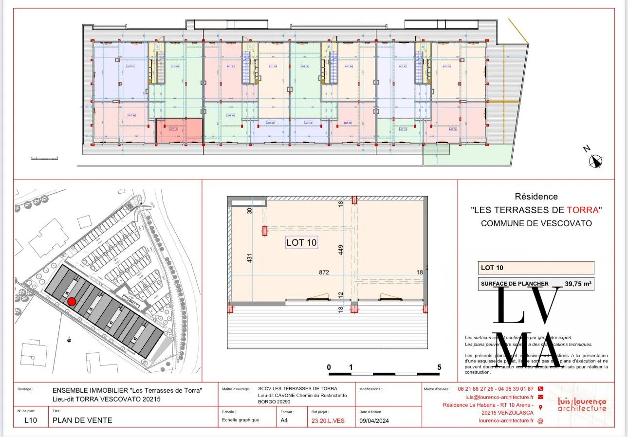 Local commercial récent de 87,5 m² à Vescovato dans résidence moderne 