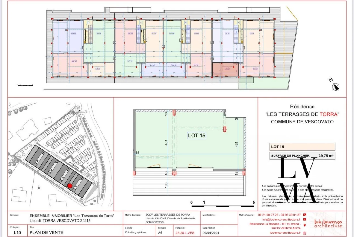 Local commercial récent de 87,5 m² à Vescovato dans résidence moderne 