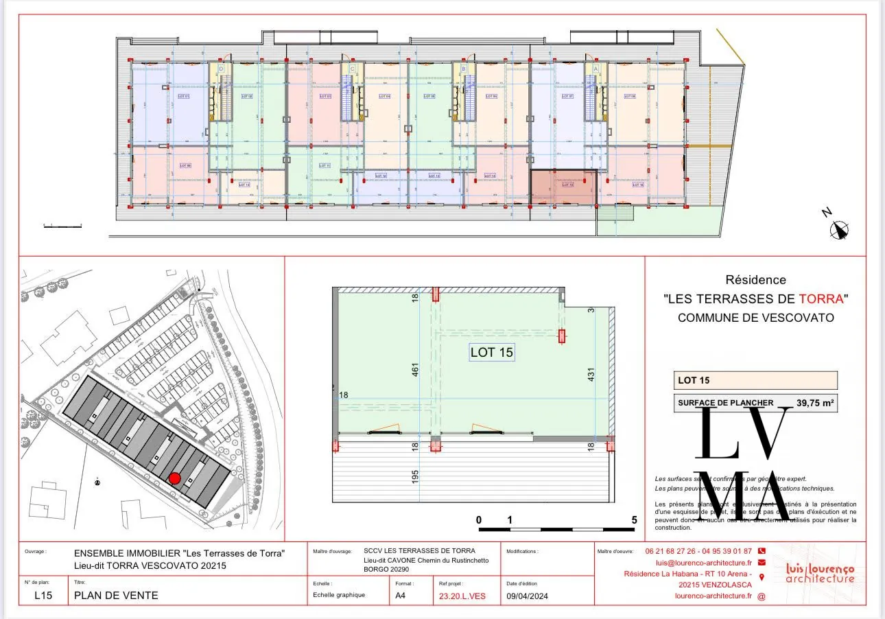 Local commercial récent de 87,5 m² à Vescovato dans résidence moderne 