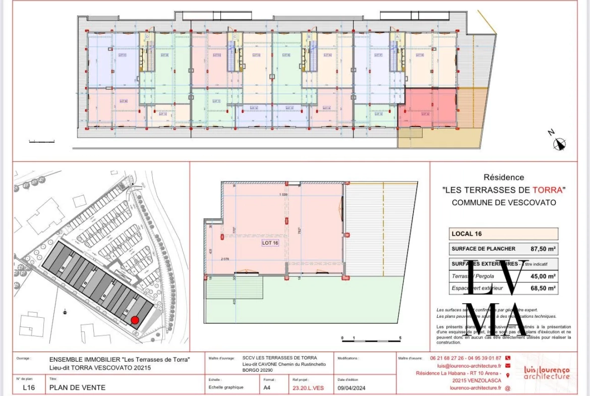 Local commercial récent de 87,5 m² à Vescovato dans résidence moderne 