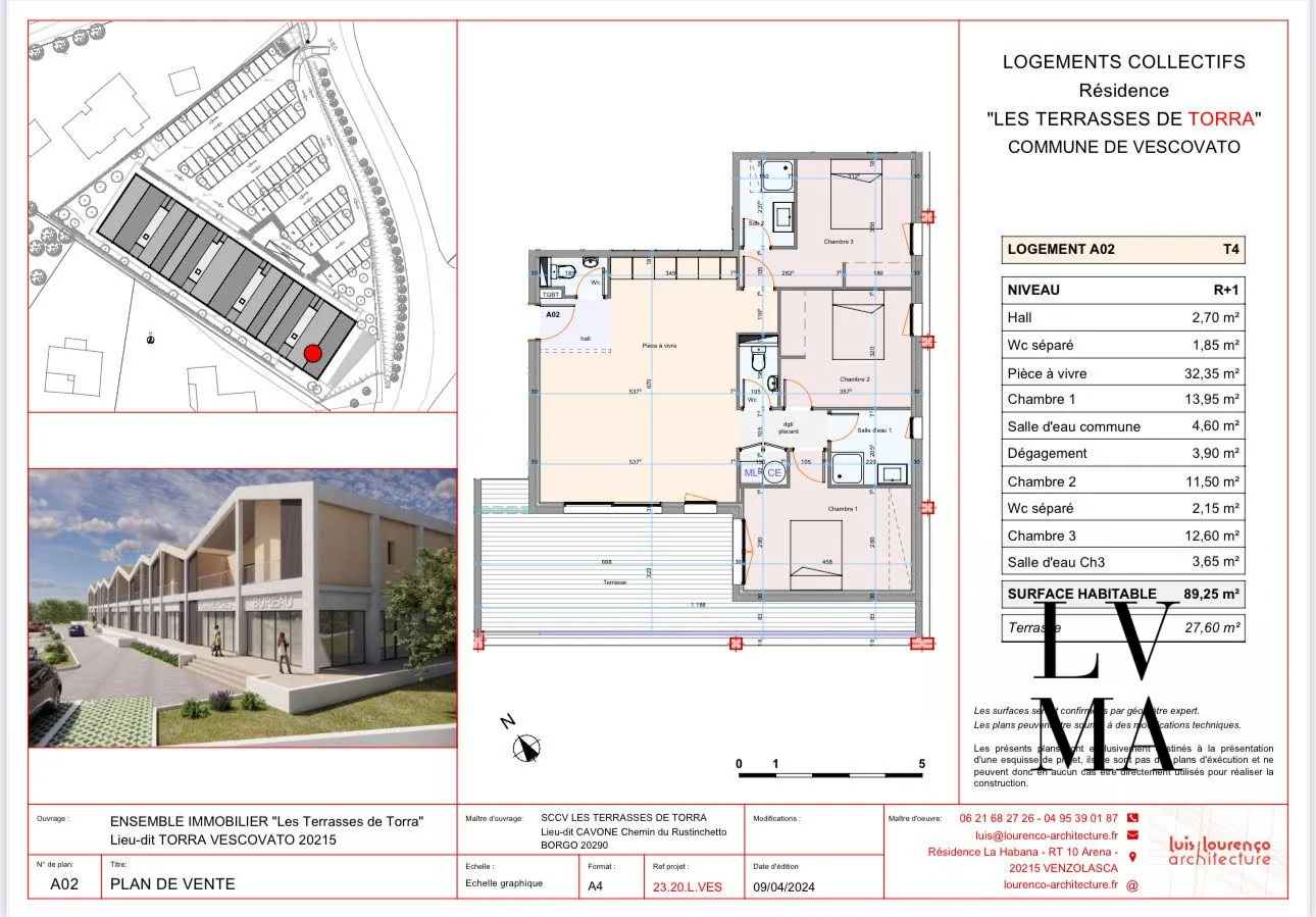 Local commercial récent de 87,5 m² à Vescovato dans résidence moderne 