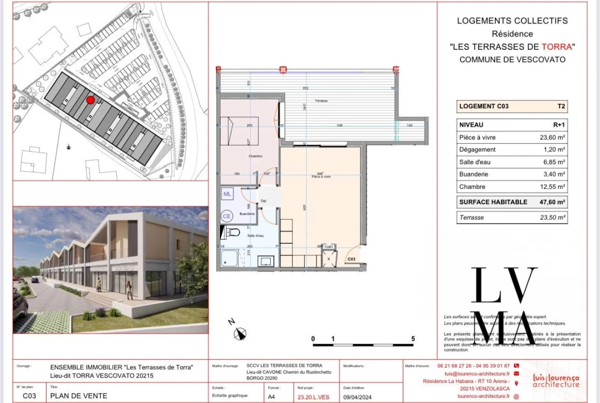 Local commercial récent de 87,5 m² à Vescovato dans résidence moderne 