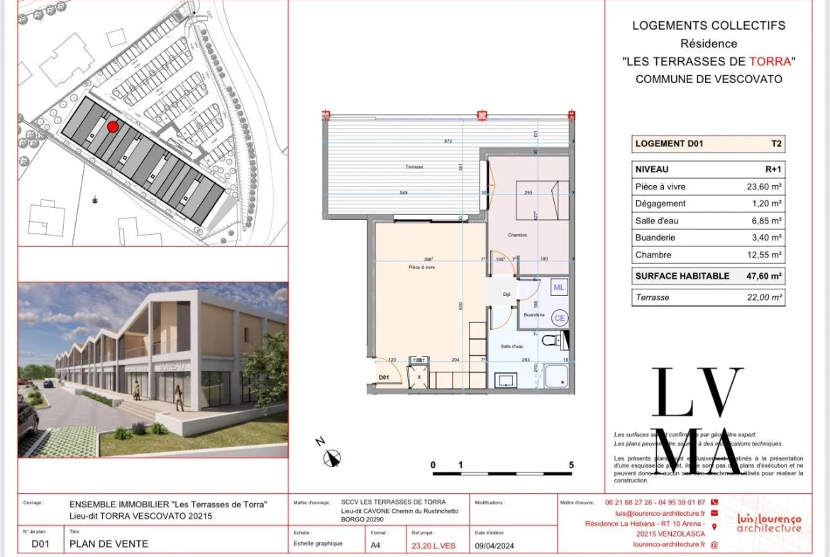 Local commercial récent de 87,5 m² à Vescovato dans résidence moderne 