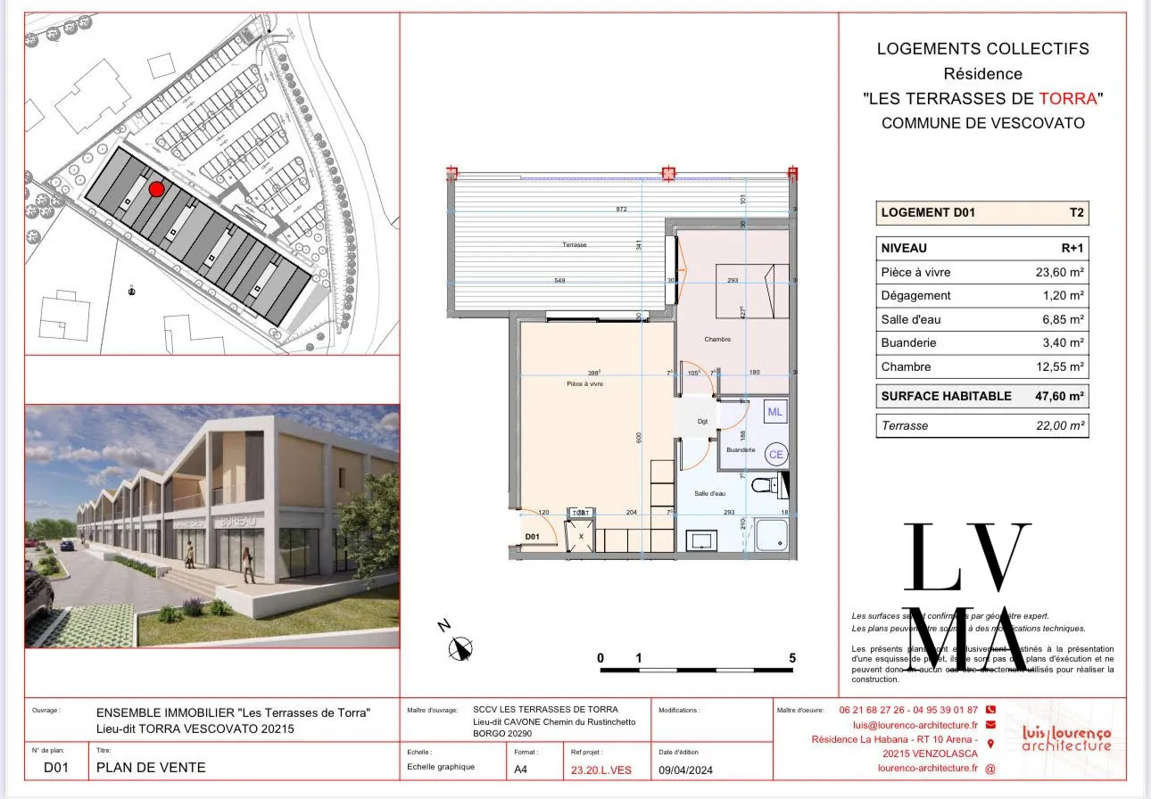 Local commercial récent de 87,5 m² à Vescovato dans résidence moderne 