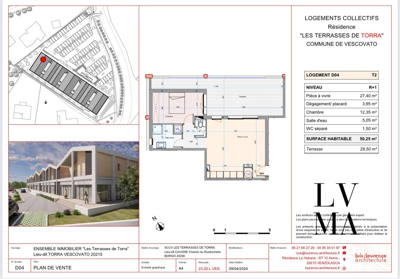 Local commercial récent de 87,5 m² à Vescovato dans résidence moderne 