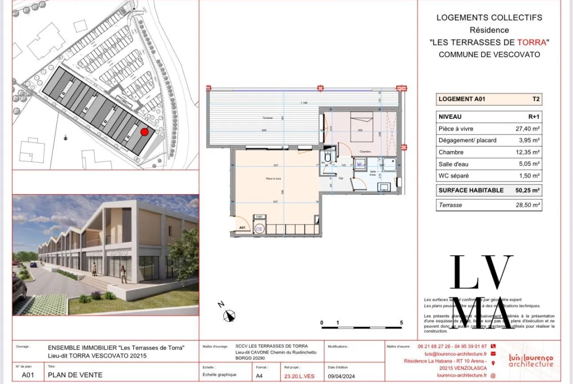 Local commercial récent de 87,5 m² à Vescovato dans résidence moderne 