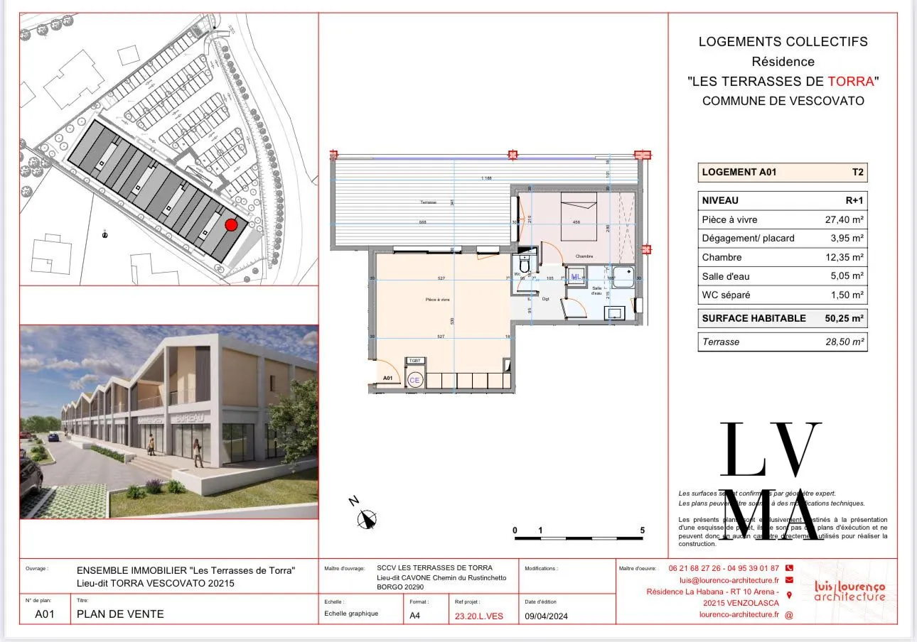 Local commercial récent de 87,5 m² à Vescovato dans résidence moderne 