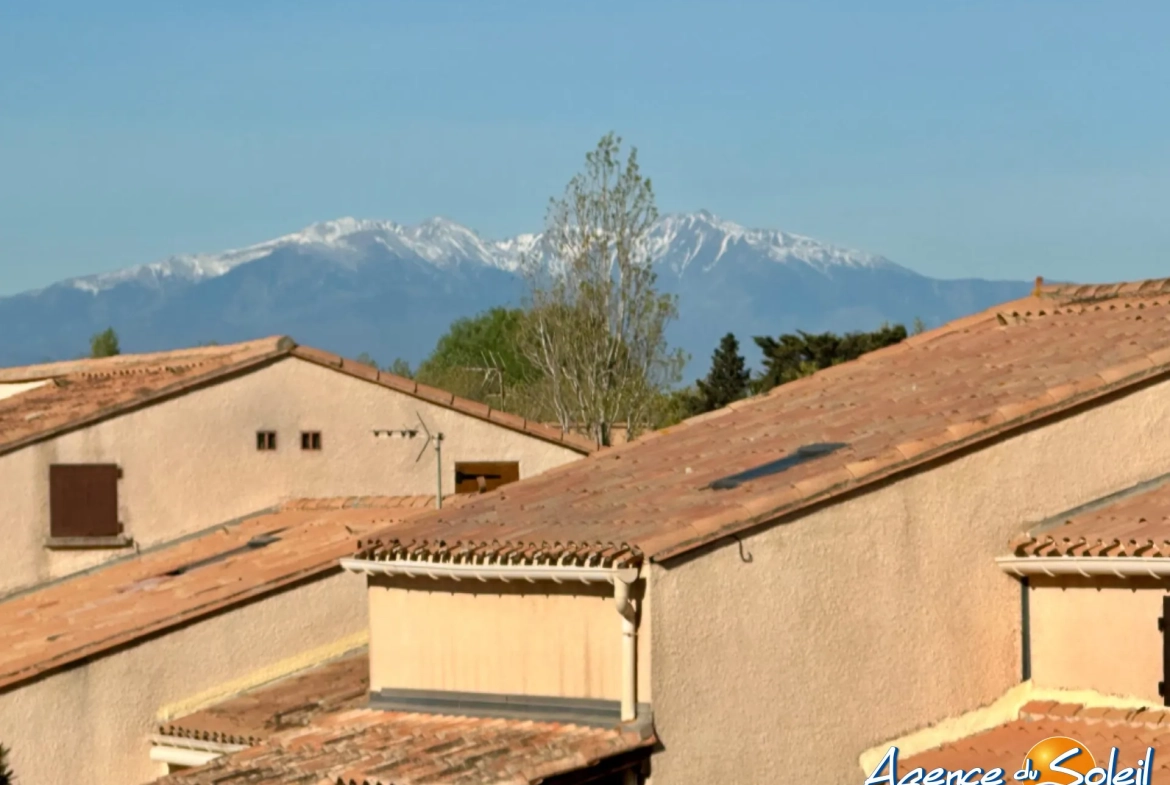 Charmant pavillon T3 avec terrasse et vue sur le Canigou à Saint-Cyprien 