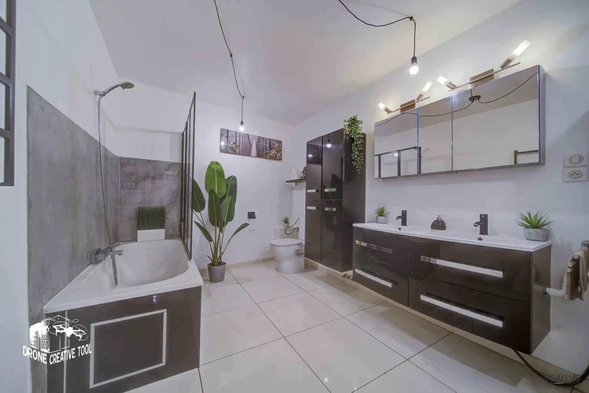 Salle de Bains Triplex lumineux de 115,7 m² à Châtel-Saint-Germain, rénové et proche des commodités 