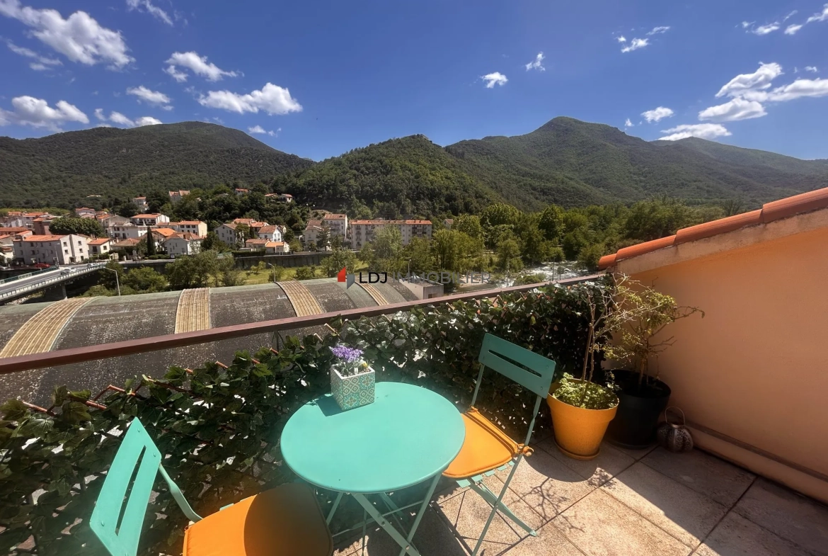 Penthouse avec terrasse sans vis-à-vis à Amélie-les-Bains en vente 