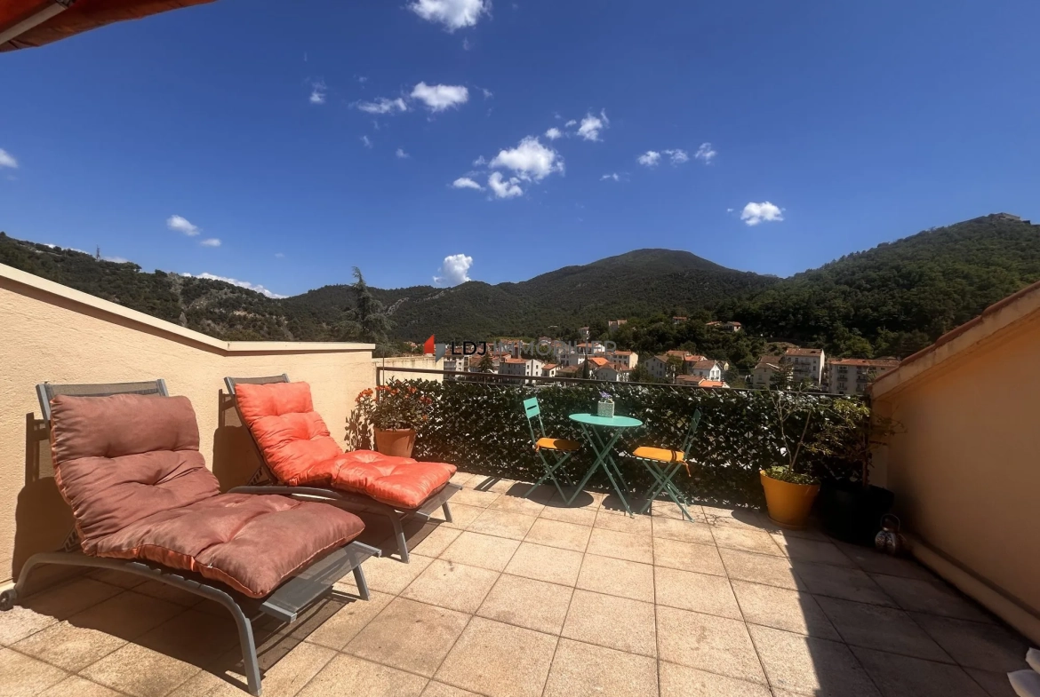 Penthouse avec terrasse sans vis-à-vis à Amélie-les-Bains en vente 