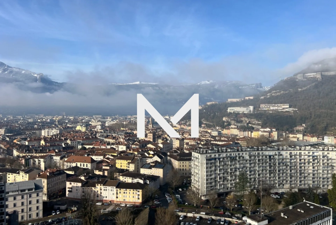 Studio de 28m² avec vue panoramique à Ile Verte - Tour Montblanc, Grenoble 