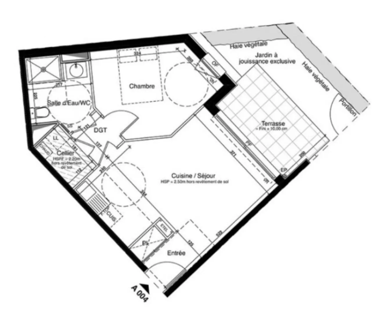Appartement T2 de 42 m² avec terrasse et parking à Mérignac 