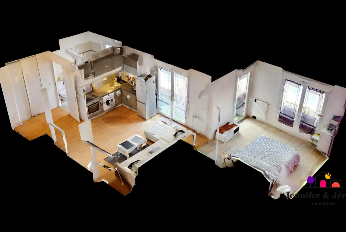 Appartement T2 avec terrasse, parking à Stains – Quartier Le Château de la Motte 