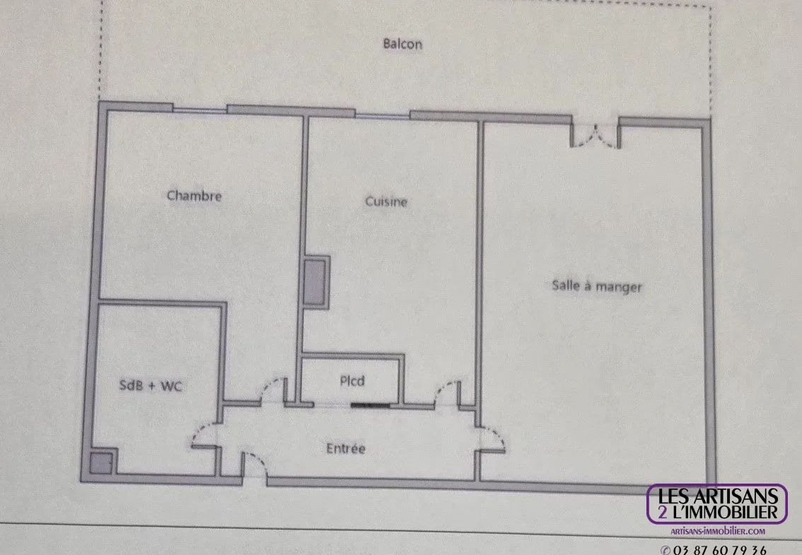 Appartement F2 à Metz Sablon avec terrasse, parking en sous-sol, environnement calme 
