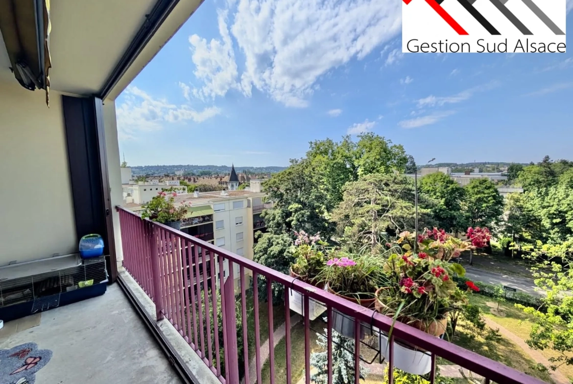 Appartement T3 à vendre à Mulhouse avec vue dégagée et emplacement privilégié 