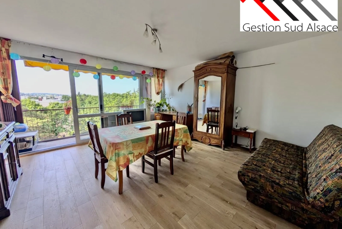 Appartement T3 à vendre à Mulhouse avec vue dégagée et emplacement privilégié 