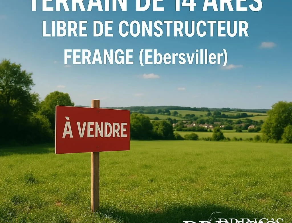 Terrain constructible de 1398 m² à Ebersviller – Idéal pour votre projet immobilier 
