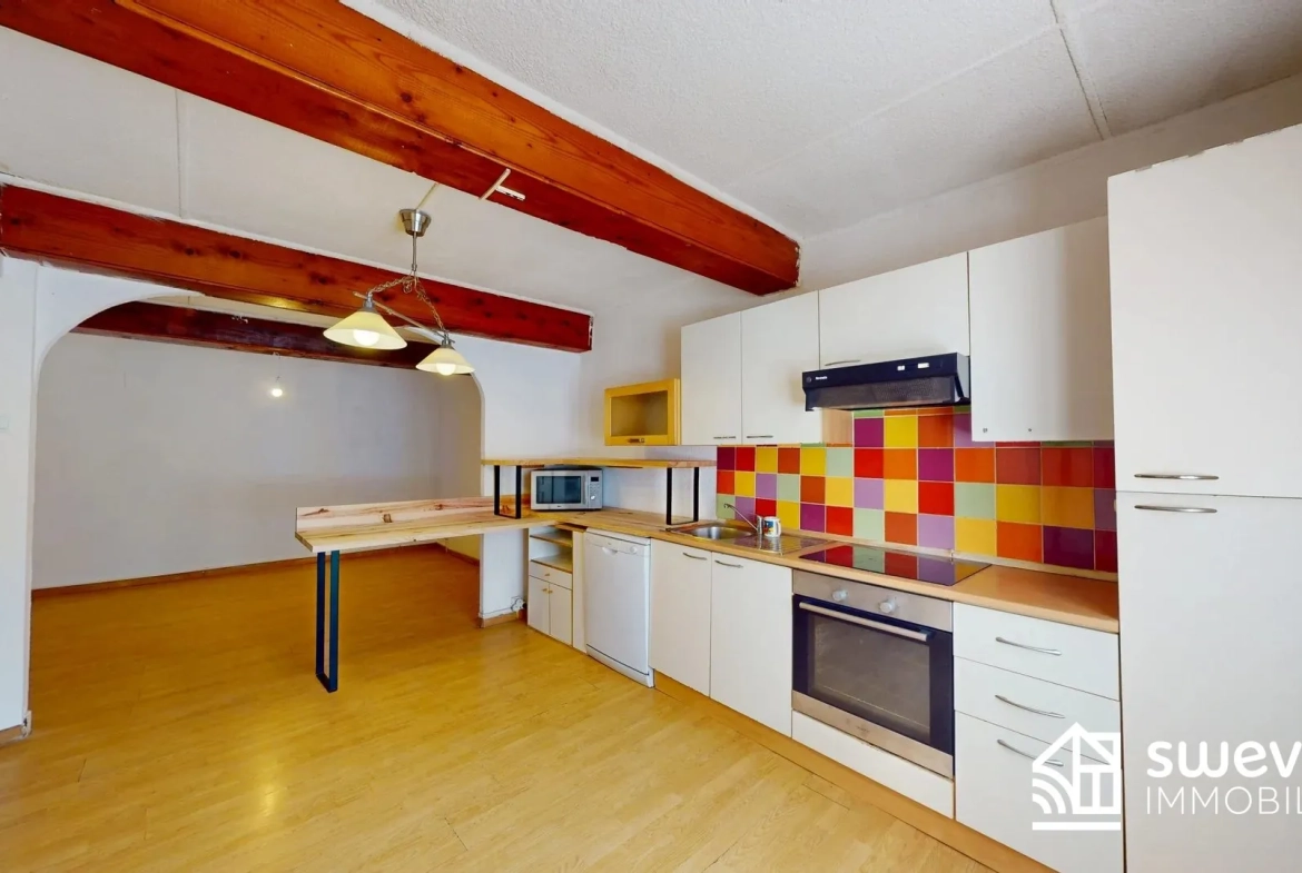 Maison de village avec garage et pièce aménageable à Toulouges 