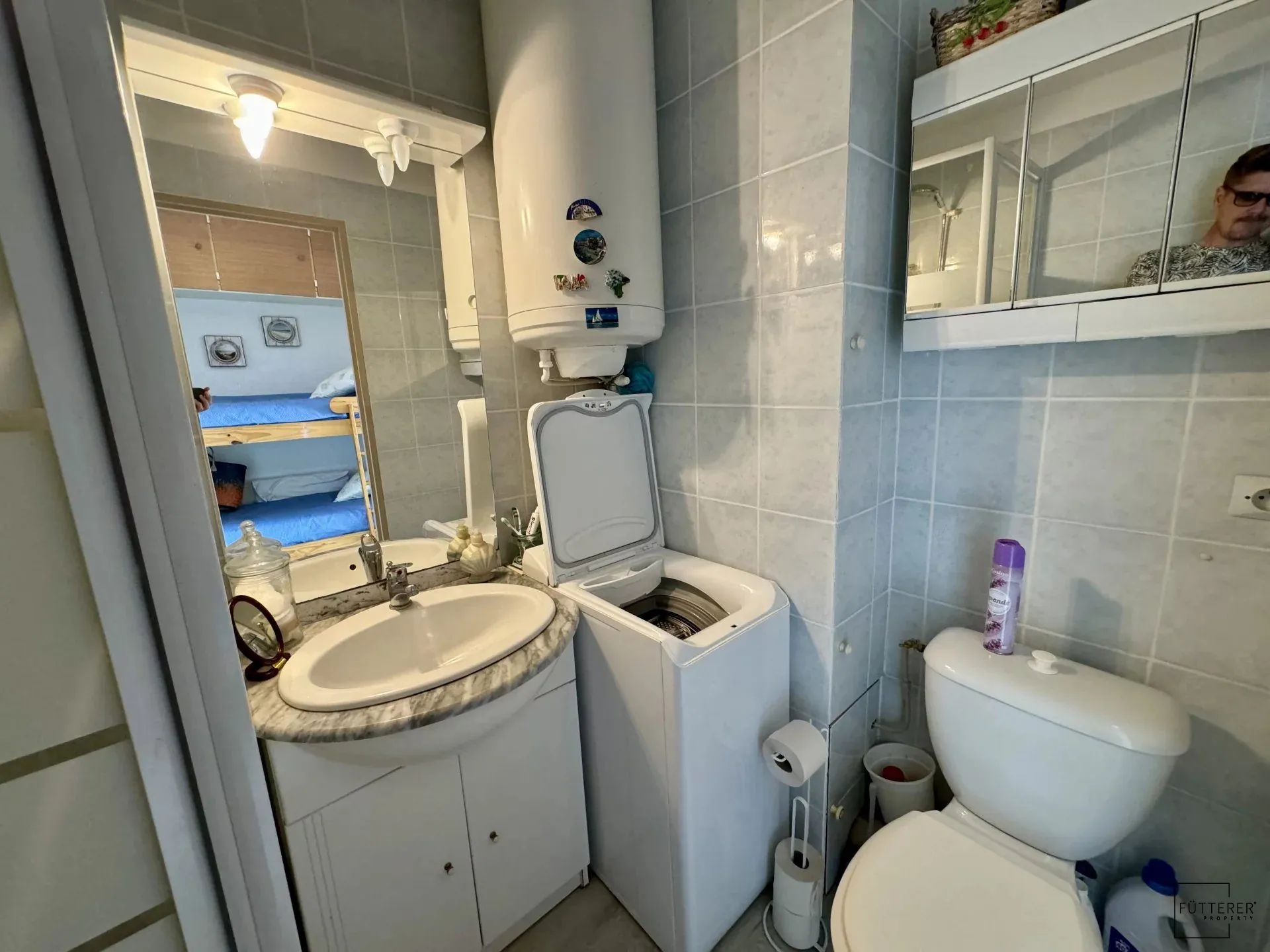 Appartement Studio cabine avec piscine et vue mer à Saint Pierre la Mer 