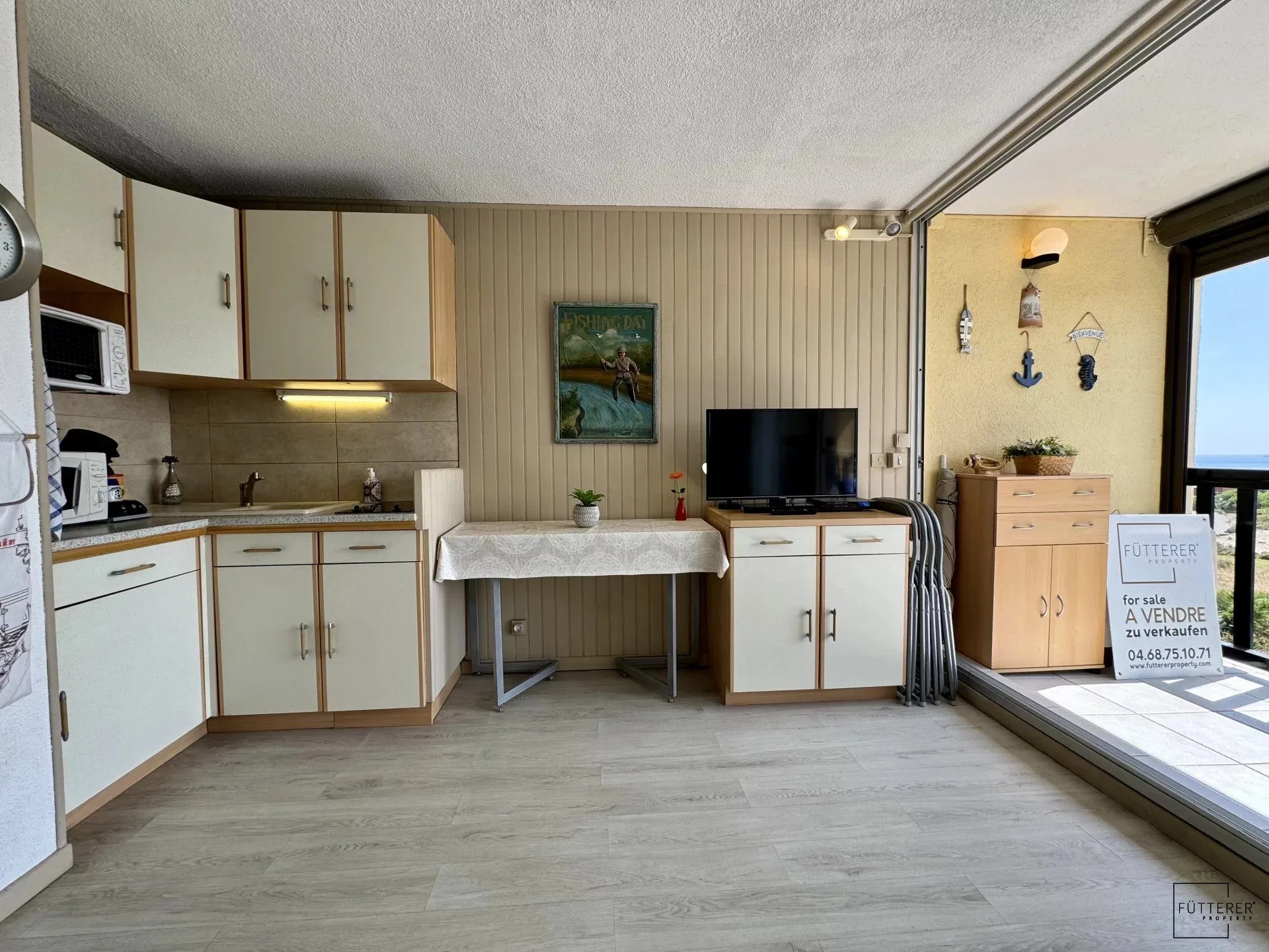 Appartement Studio cabine avec piscine et vue mer à Saint Pierre la Mer 