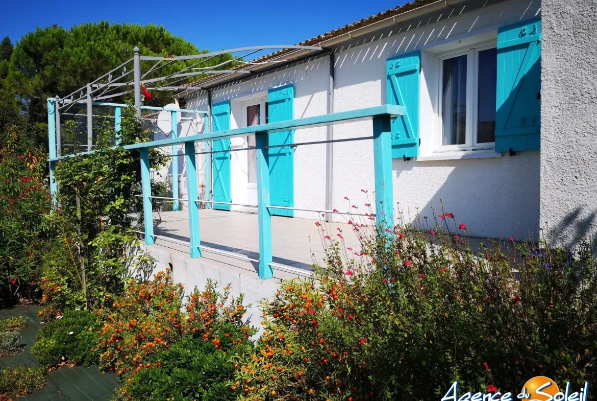 Charmante villa 4 pièces avec jardin à Castelnau-d'Aude, proche mer et A9 