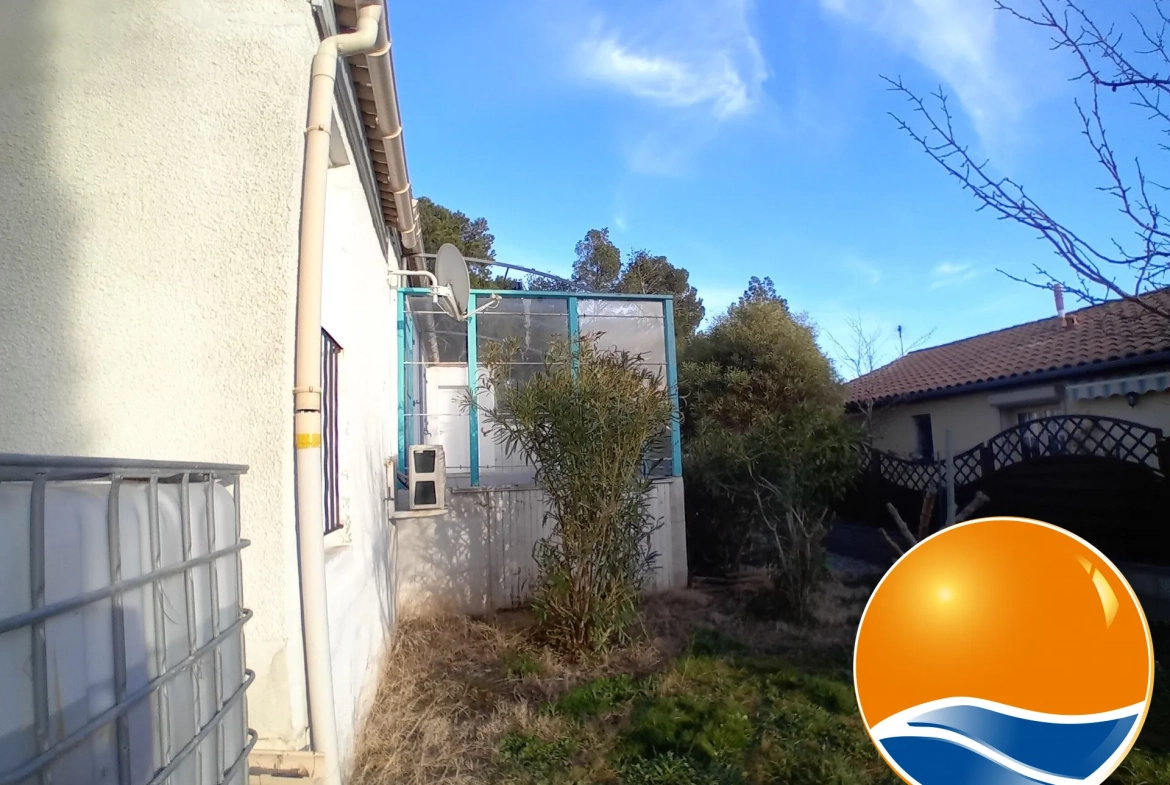 Charmante villa 4 pièces avec jardin à Castelnau-d'Aude, proche mer et A9 