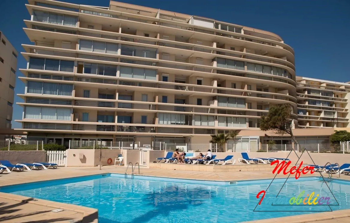 Appartement 2 pièces avec vue dégagée et piscine à Canet-en-Roussillon 