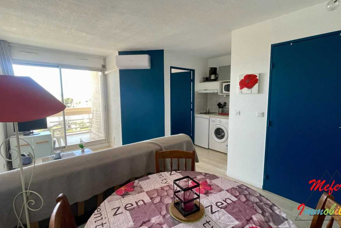 Appartement 2 pièces avec vue dégagée et piscine à Canet-en-Roussillon 