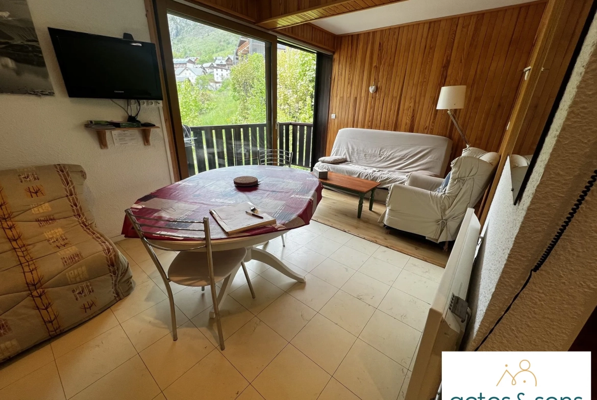 Charmant appartement T2 meublé avec balcon à Saint-Sorlin-d'Arves - Domaine des Sybelles 