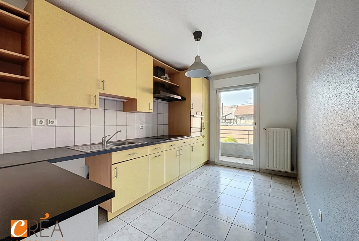 A vendre appartement lumineux de 87 m² à Zillisheim avec terrasse et parking 