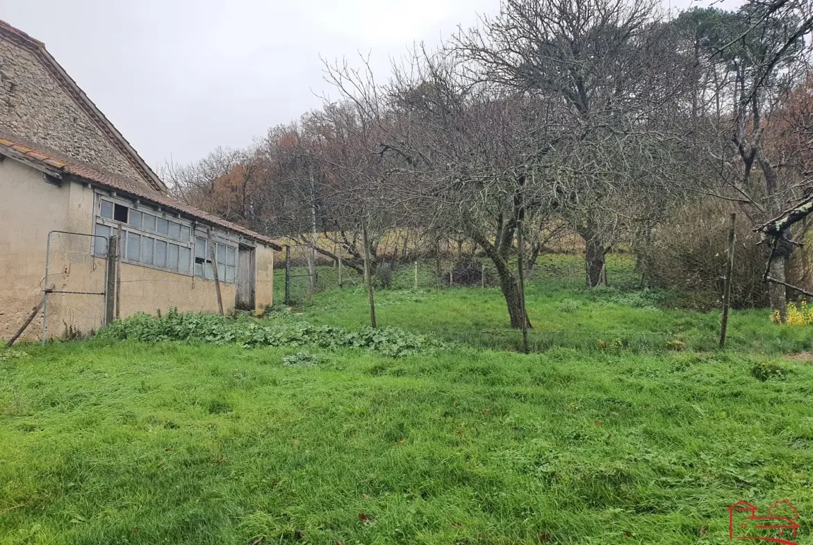 Grande grange en pierres de 400 m² à vendre près d'Agen et Villeneuve-sur-Lot 
