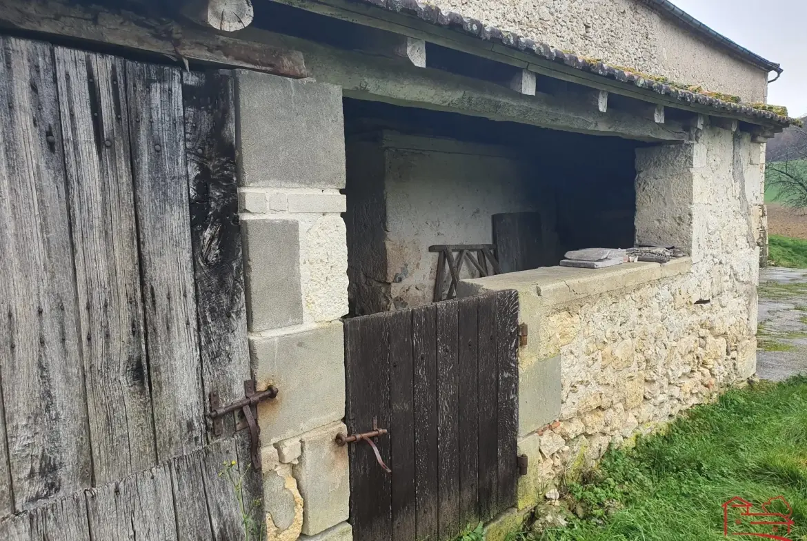 Grande grange en pierres de 400 m² à vendre près d'Agen et Villeneuve-sur-Lot 
