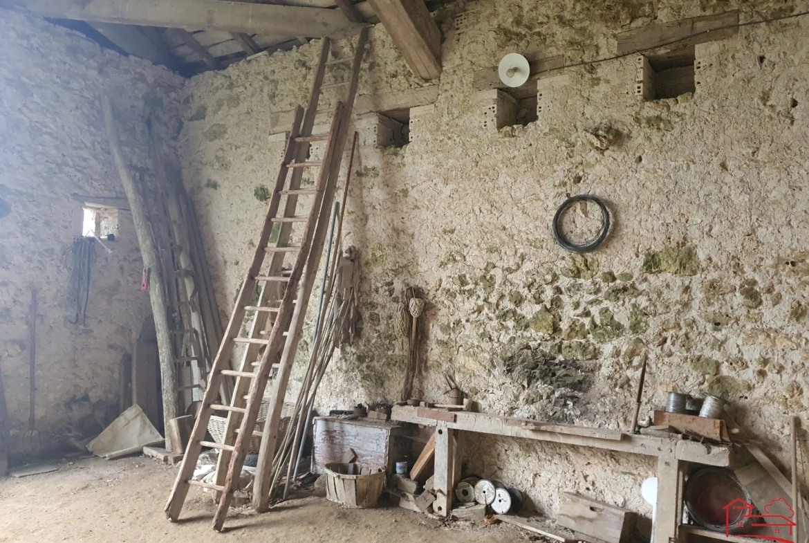 Grande grange en pierres de 400 m² à vendre près d'Agen et Villeneuve-sur-Lot 