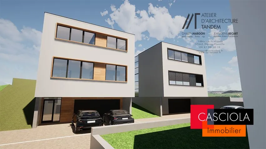 Terrain constructible de 5,81 ares avec permis validé à Longeville-lès-Metz 