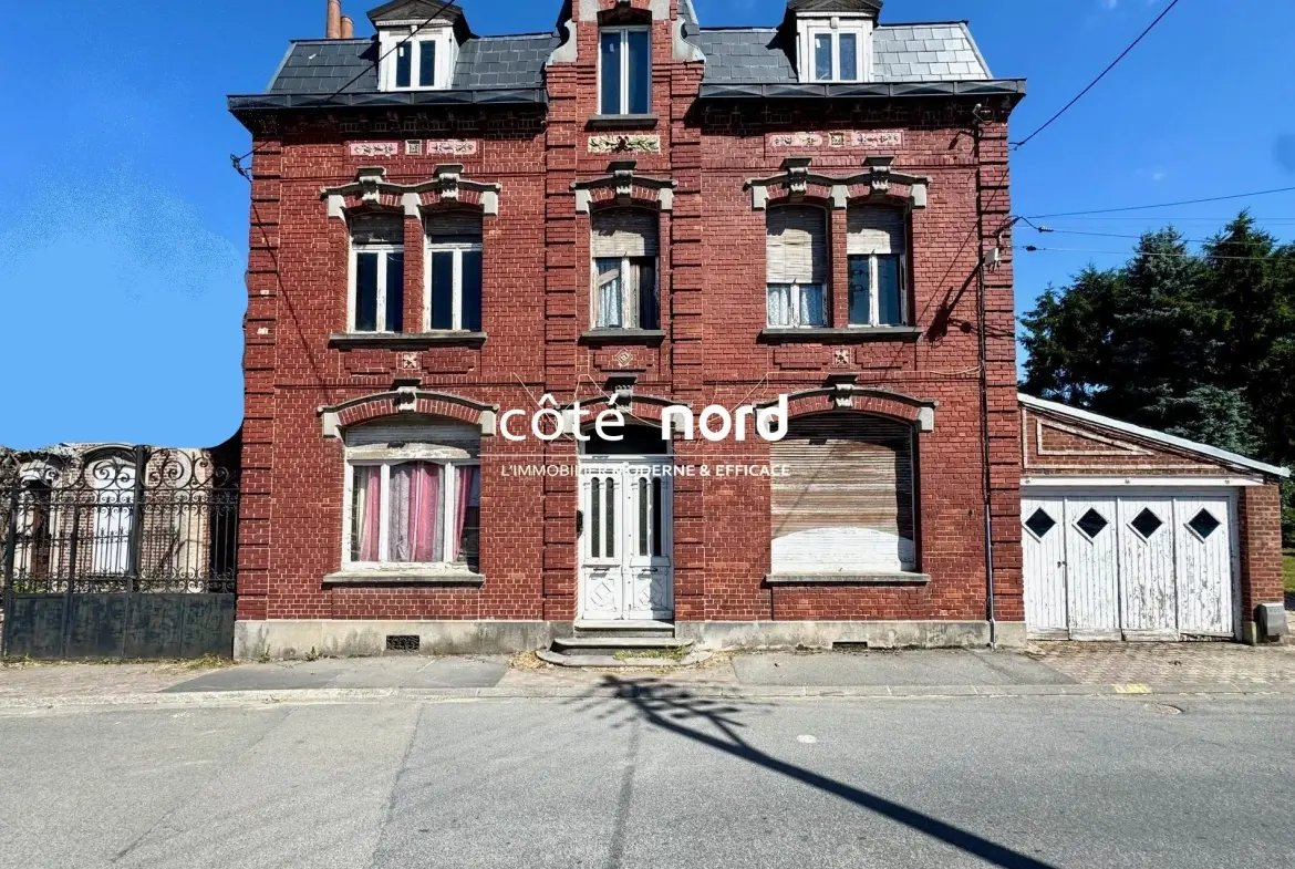 Belle maison bourgeoise à Caudry avec potentiel et atelier, à rénover 